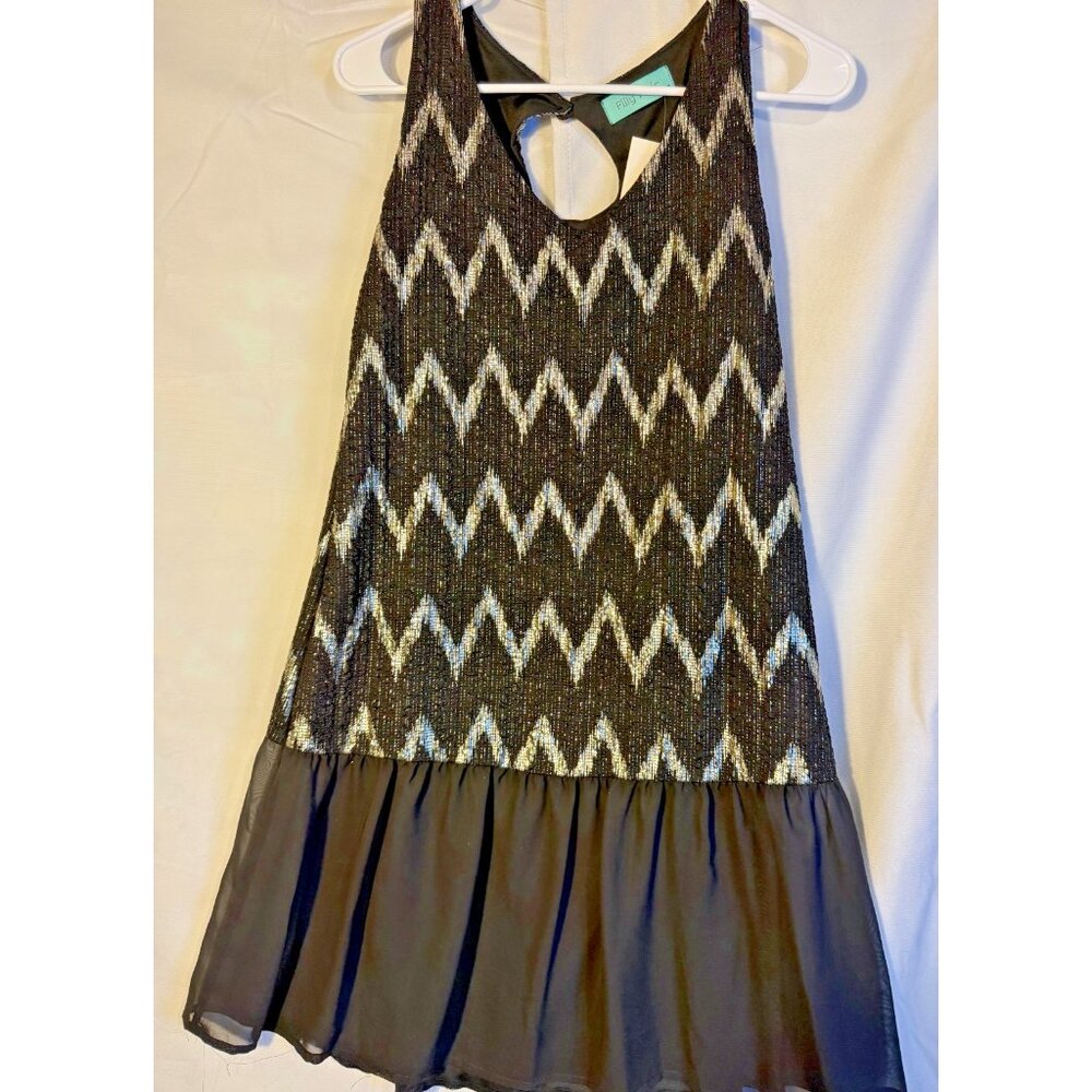 Party Dress Vintage Vibe 1920's Black Women’s Medium NWT Glam Dark fairy Flapper